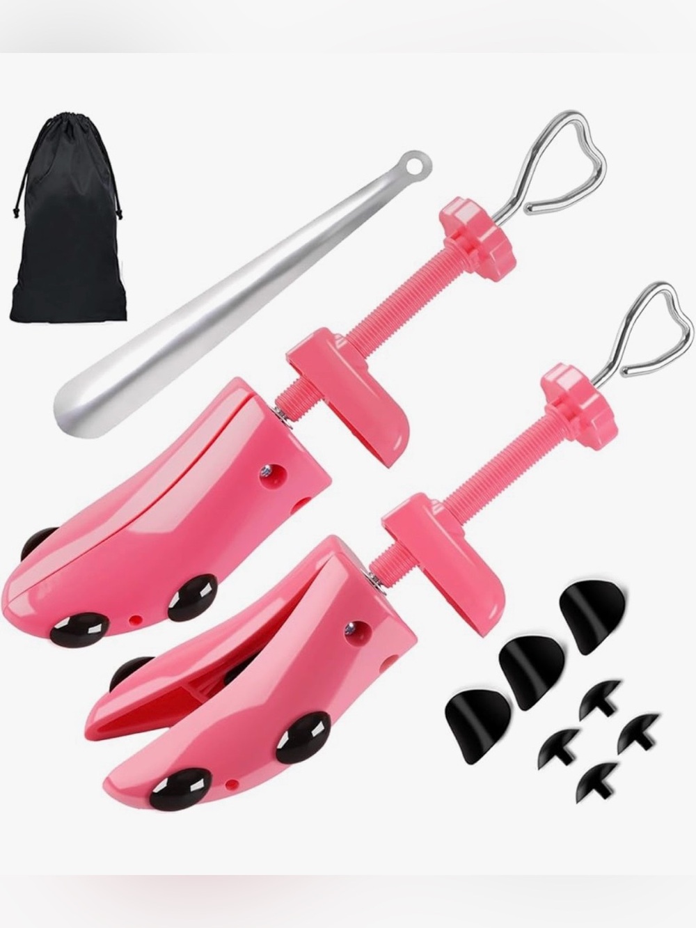 Pink Adjustable 4-Way Shoe Stretching Set with Accessories! EUC!